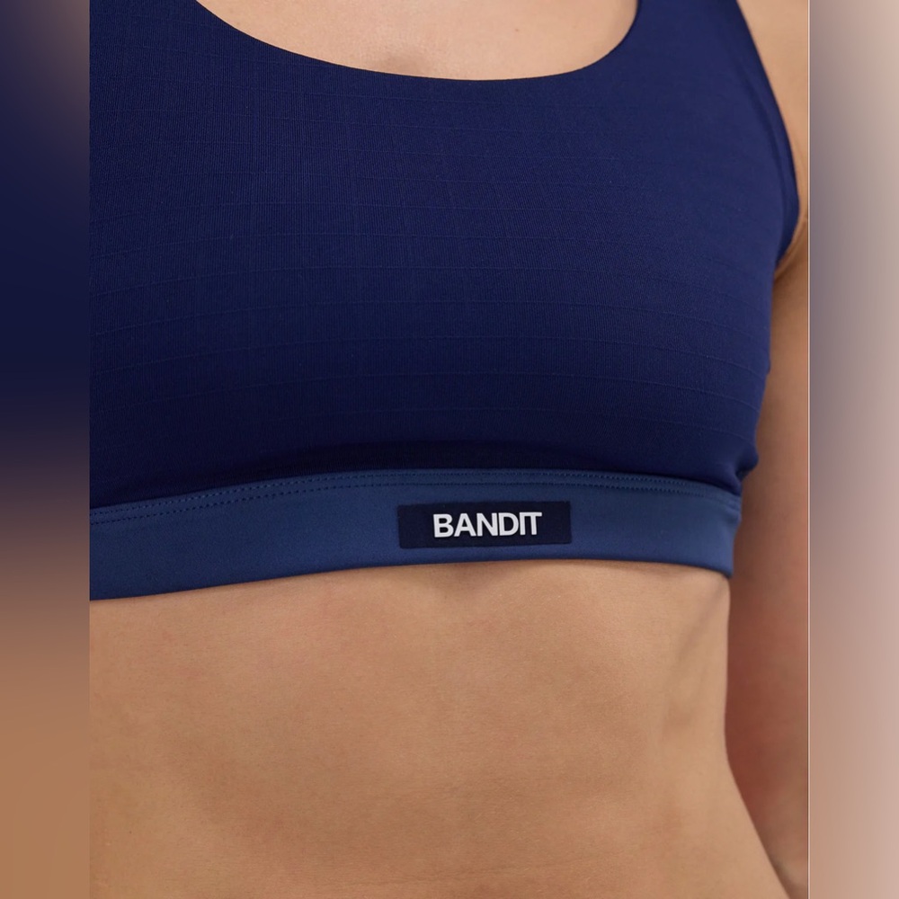 NWT Bandit Gridlock™ Scoop Neck Run Bra - NY Navy - Picture 4 of 8